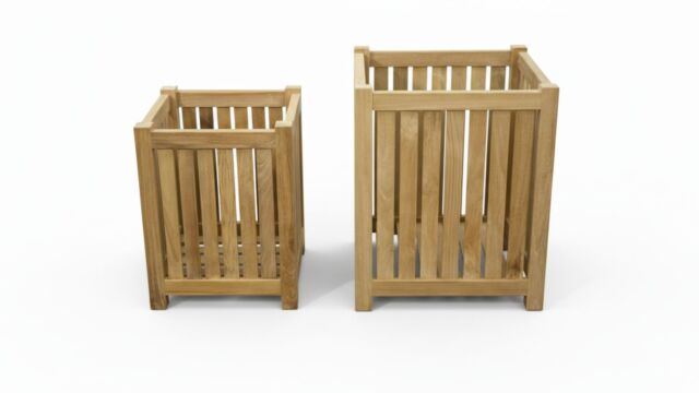 Pflanzgefäß-Set bestehend aus 2 Teilen, 55 x 55 x H65 cm – Diamond Collection