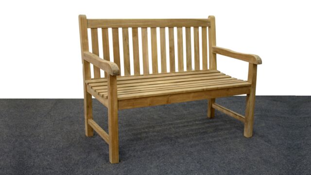 Garden Bench Straight Back 150cm P5 Park Bench 150cm x 92cm x 66cm - Diamond Collection
