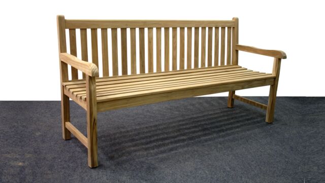 Garden Bench Straight Back 180cm P5 Park Bench 180 x 92 x 66cm - Diamond Collection