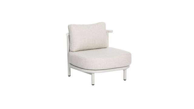 Organo Alu Lounge 1-seater Dune Mat + Zit en Rugkussens Beige Olefin