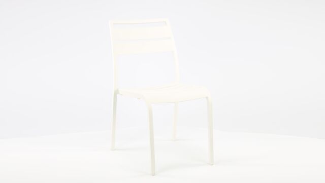 Alu Stapel Chair Nice Slat White Matt