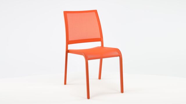 Alu Stapelstoel Nice Orange Mat + Orange Textilene 