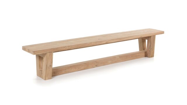 Teak Garden Bench Dundee 250cm x 40cm - Recup Teak