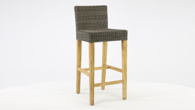 Chaise de bar Pringy Round Wire New Basalt Polycore Luxury Lounge
