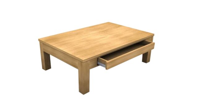 Coffee Table With Handleless Drawer 060 x 060 P8 Single Top Diamond Collection