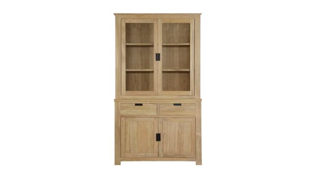 Display Cabinet Modern Black 120cm 4 Doors + 2 Drawers Modern-Line Diamond Collection
