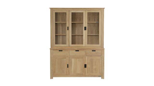 Display Cabinet Modern Black 160cm 6 Doors + 3 Drawers Modern-Line Diamond Collection