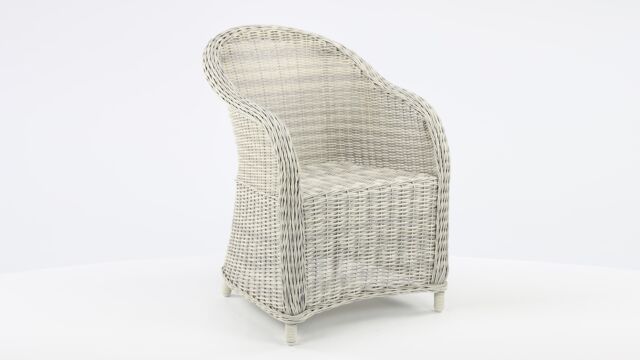 Wicker chair California Color White Faded Grey Wicker PE - Alu Frame Luxury Lounge