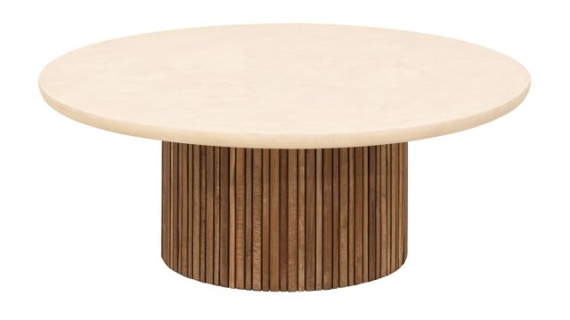 Lagoon Salontafel Rond Dia 90cm x H35cm - Recup Teak - Mortex