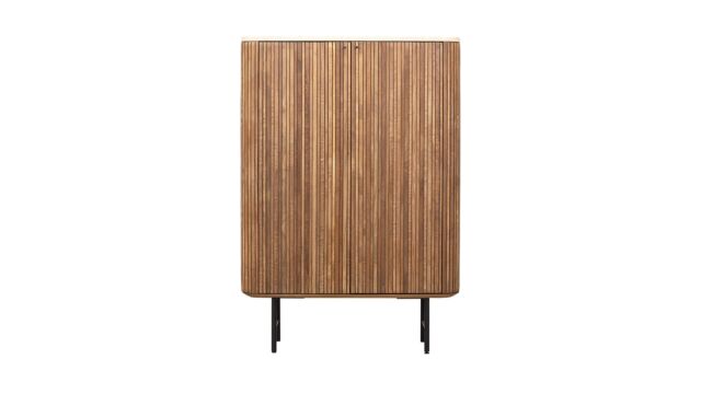 Lagoon Barkast 2 Deuren - Recup Teak - Mortex - Zwart Metalen Poten