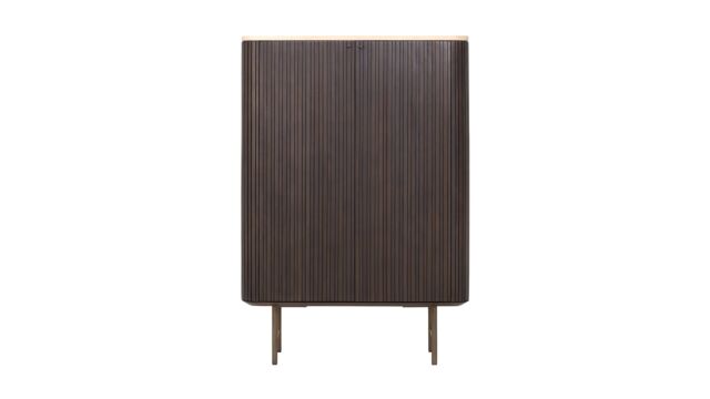 Maroon Barkast 2 Deuren - Mahonie - Mortex - Metalen Poten