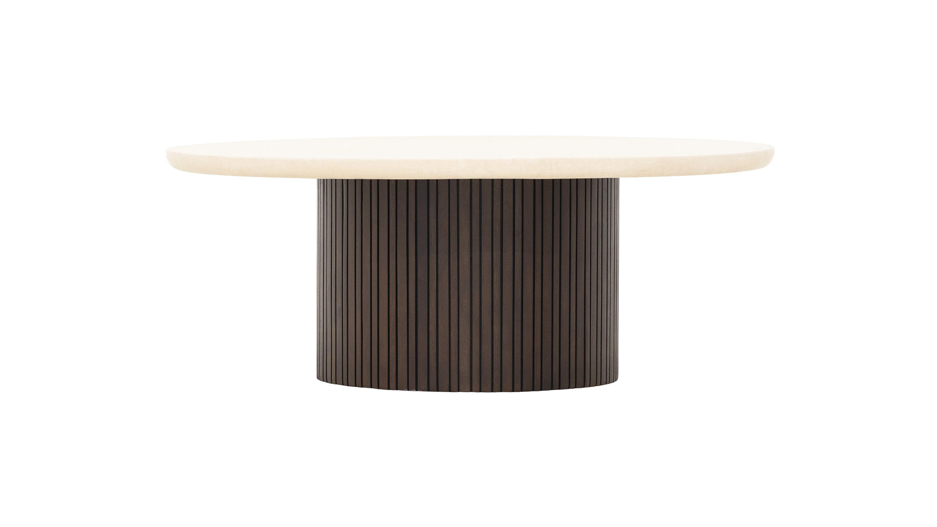 Maroon Round Coffee Table Dia 90cm x H35cm - Mahogany - Mortex