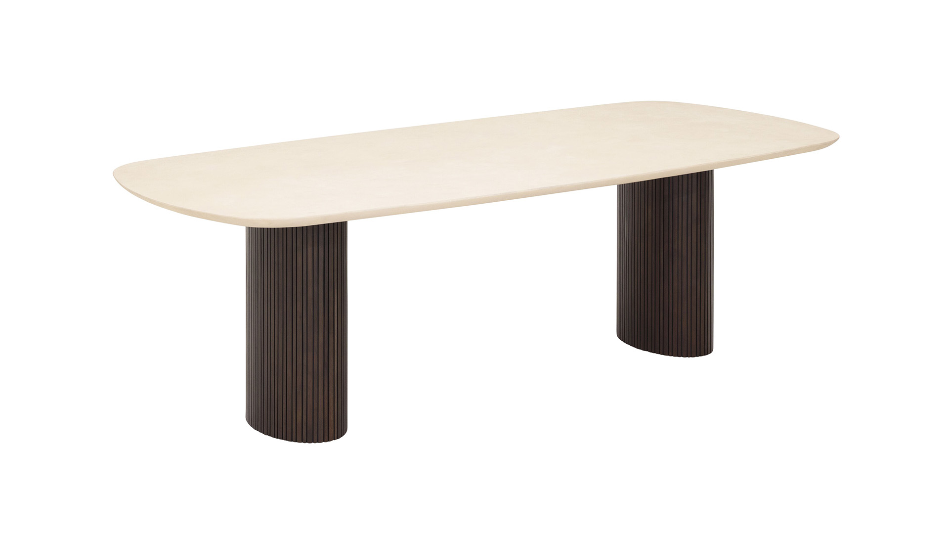Maroon Danish Oval Interior Table 240cm x 110cm x H76cm - Mahogany - Mortex - Wooden Legs